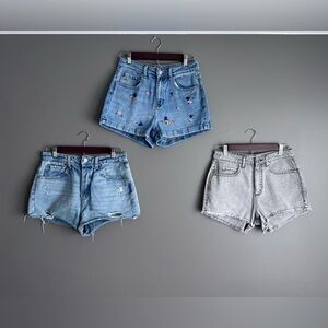 3 Pairs Women’s Size 6 Denim Shorts Bundle – PacSun, Garage & Wild Fable